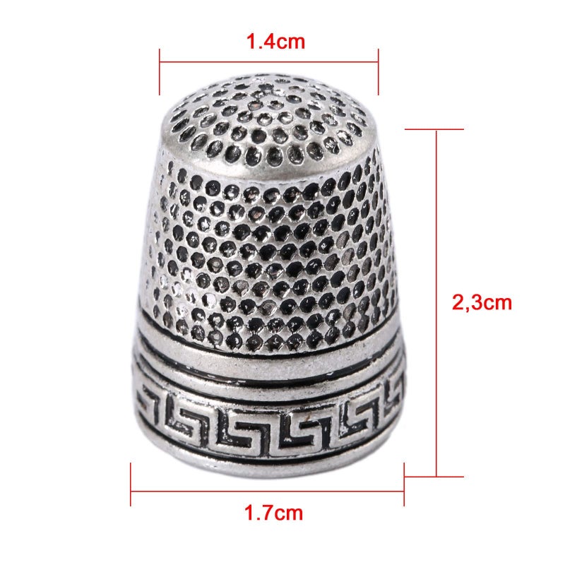 Mtsooning Antique Sewing Thimble, Metal Fingertip Protector, Finger Shield Ring for Quilting Craft Accessories DIY Sewing Tools - Image 4